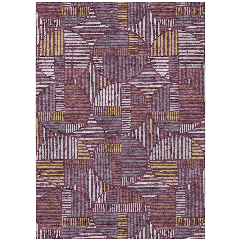 Machine Washable Indoor/Outdoor Chantille ACN2700 Purple 10' x 14' Rug. Picture 1