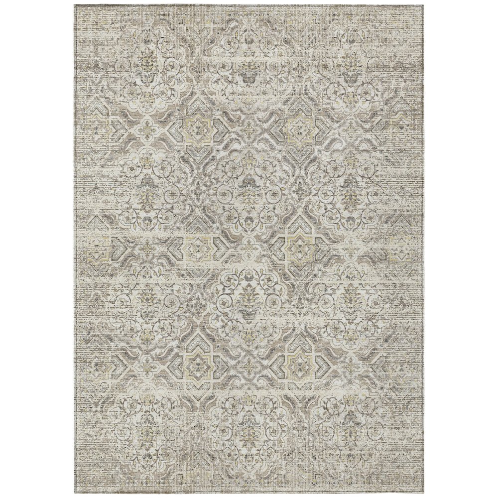 Machine Washable Indoor/Outdoor Chantille ACN2706 Ivory 10' x 14' Rug. Picture 1