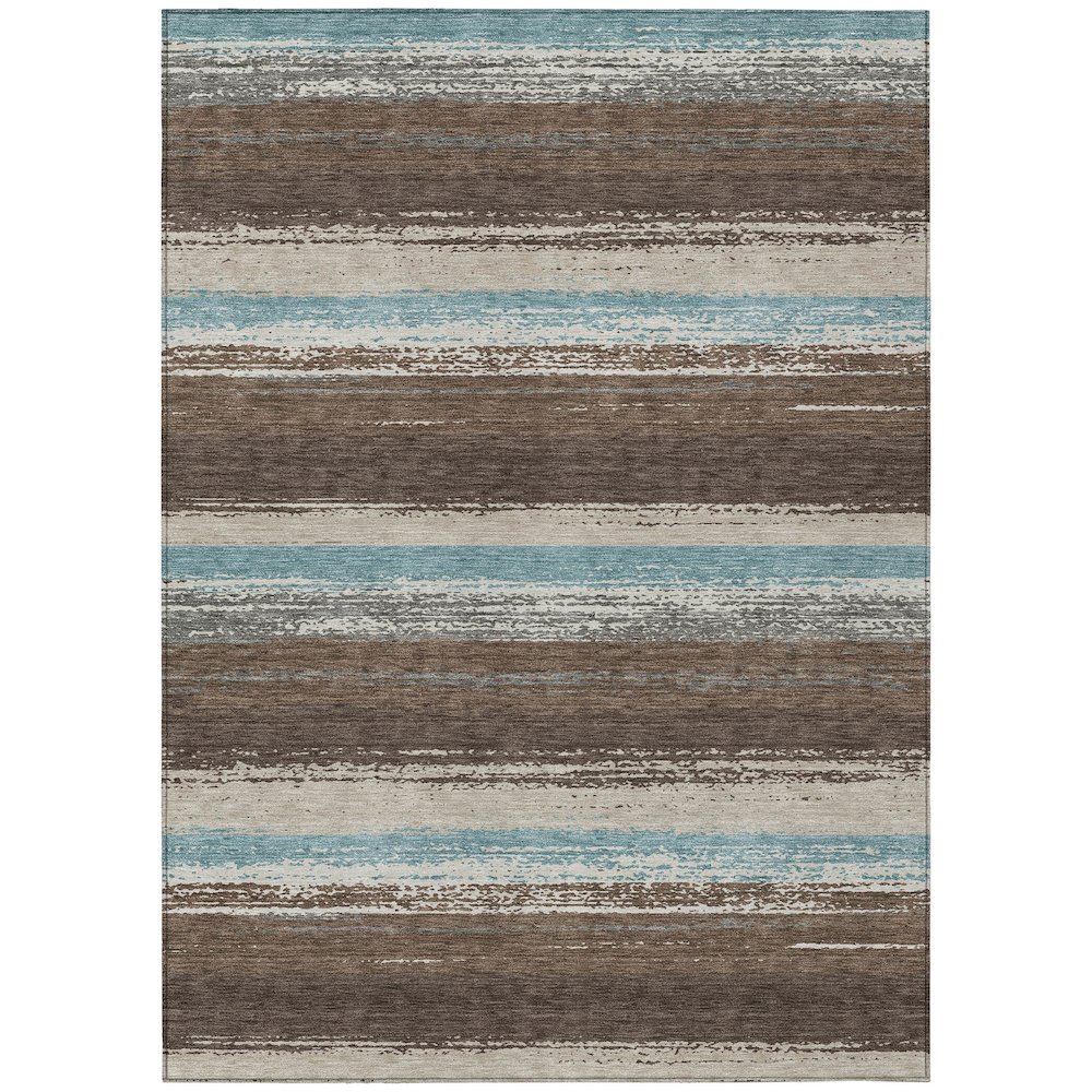 Machine Washable Indoor/Outdoor Chantille ACN2707 Brown 10' x 14' Rug. Picture 1