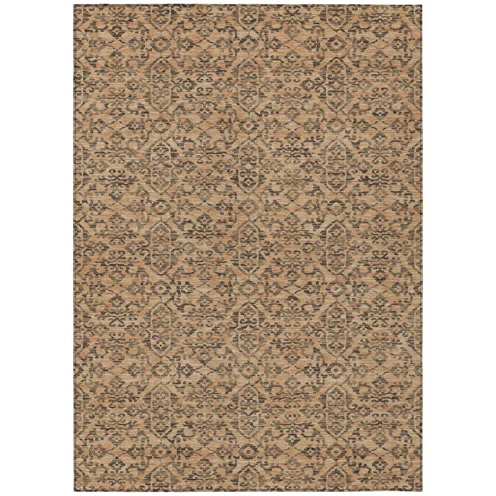 Machine Washable Indoor/Outdoor Chantille ACN2712 Orange 10' x 14' Rug. Picture 1