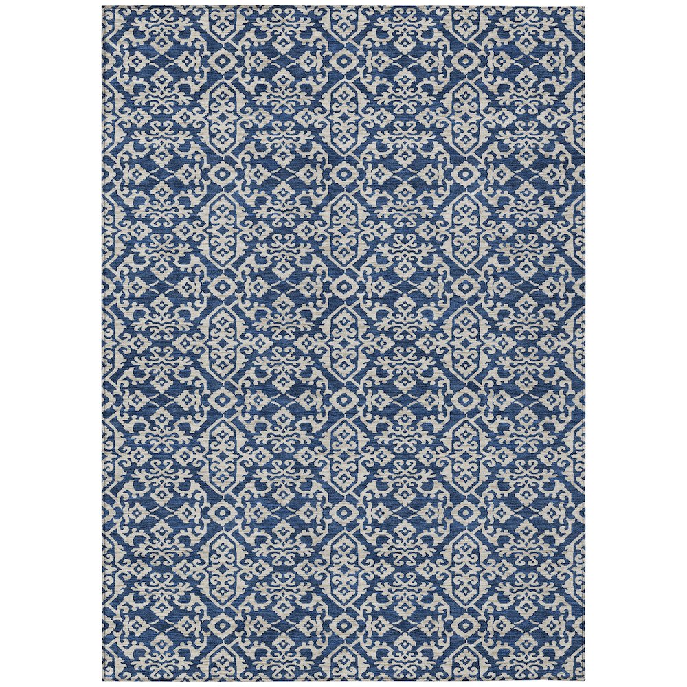 Machine Washable Indoor/Outdoor Chantille ACN2712 Blue 10' x 14' Rug. Picture 1