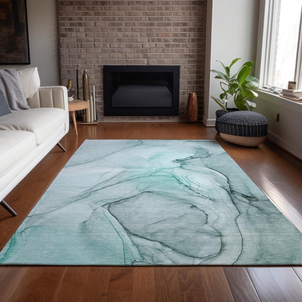 Chantille ACN502 Teal 10' x 14' Rug. Picture 8