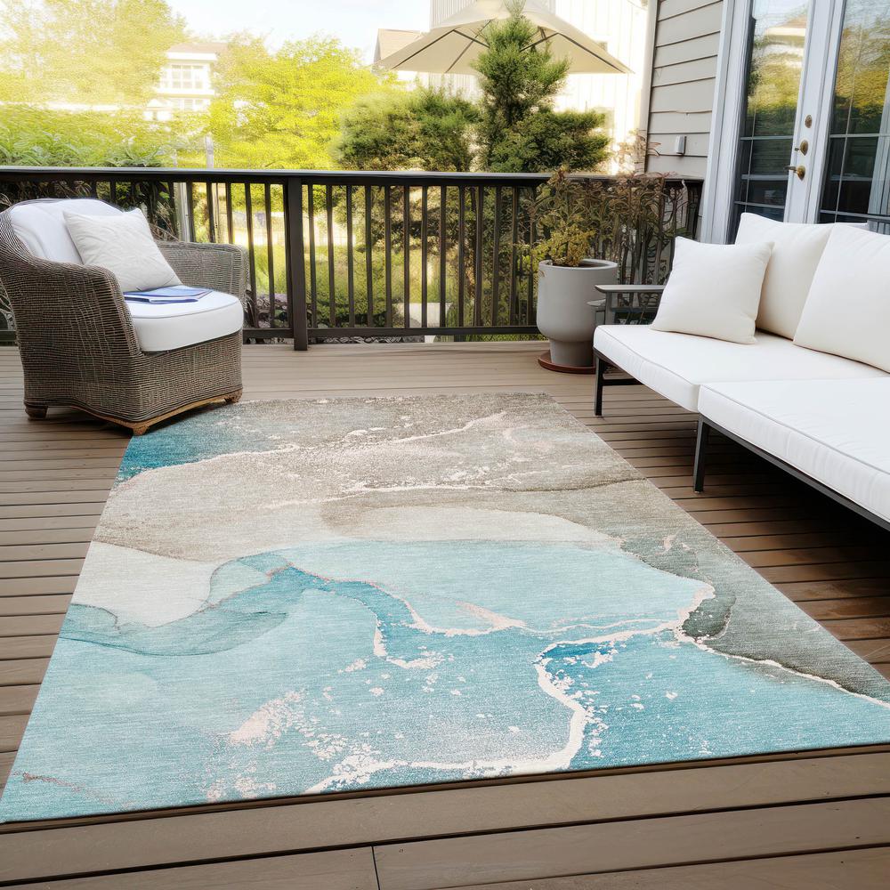 Chantille ACN517 Teal 10' x 14' Rug. Picture 8