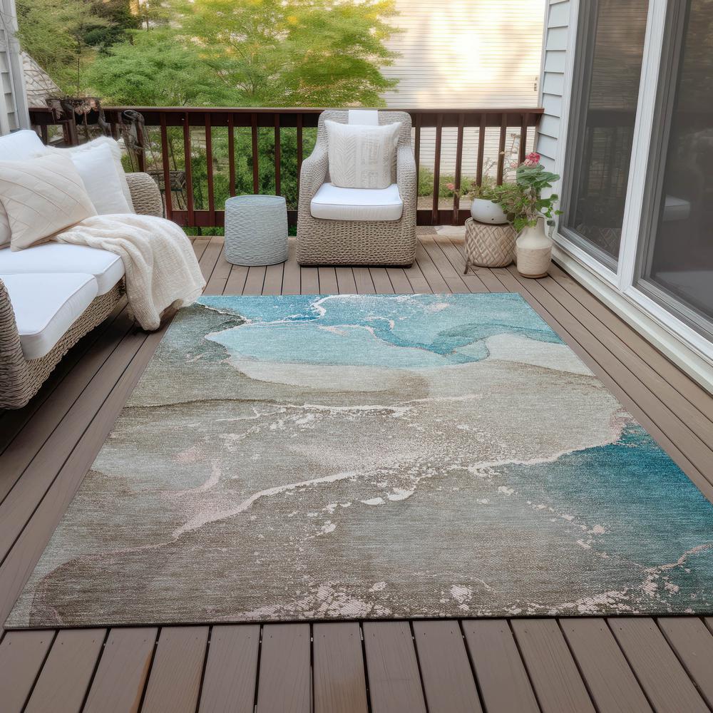 Chantille ACN517 Teal 10' x 14' Rug. Picture 9