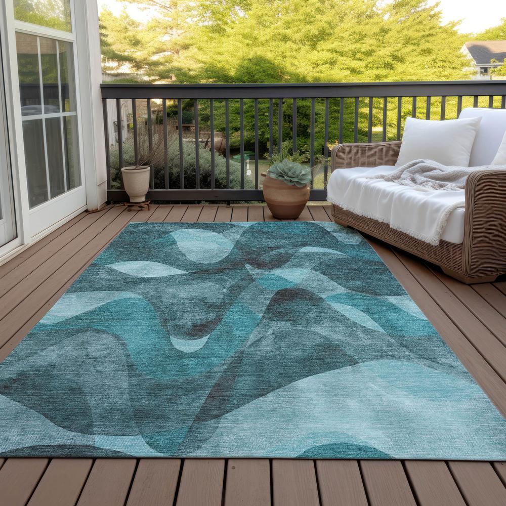 Chantille ACN536 Teal 10' x 14' Rug. Picture 9