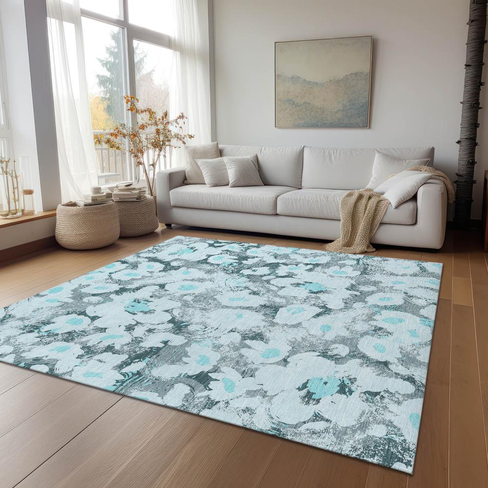 Chantille ACN538 Teal 10' x 14' Rug. Picture 7