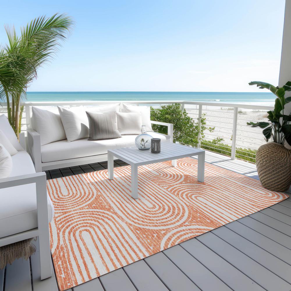 Chantille ACN540 Orange 10' x 14' Rug. Picture 8