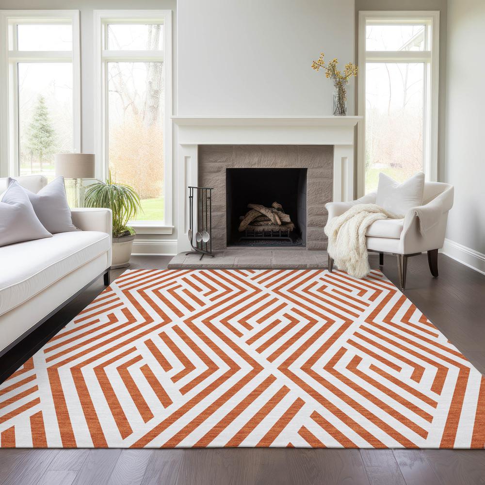 Chantille ACN550 Orange 10' x 14' Rug. Picture 7