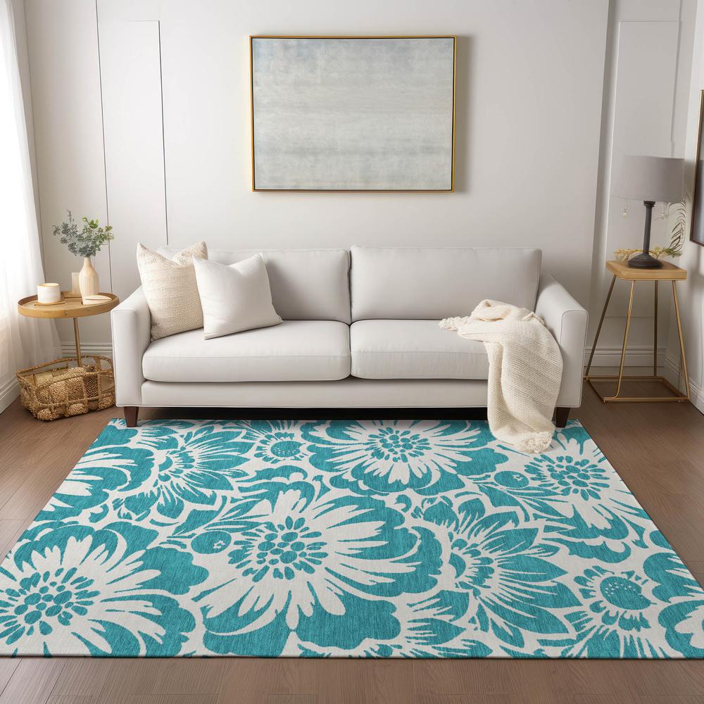 Chantille ACN551 Teal 10' x 14' Rug. Picture 6