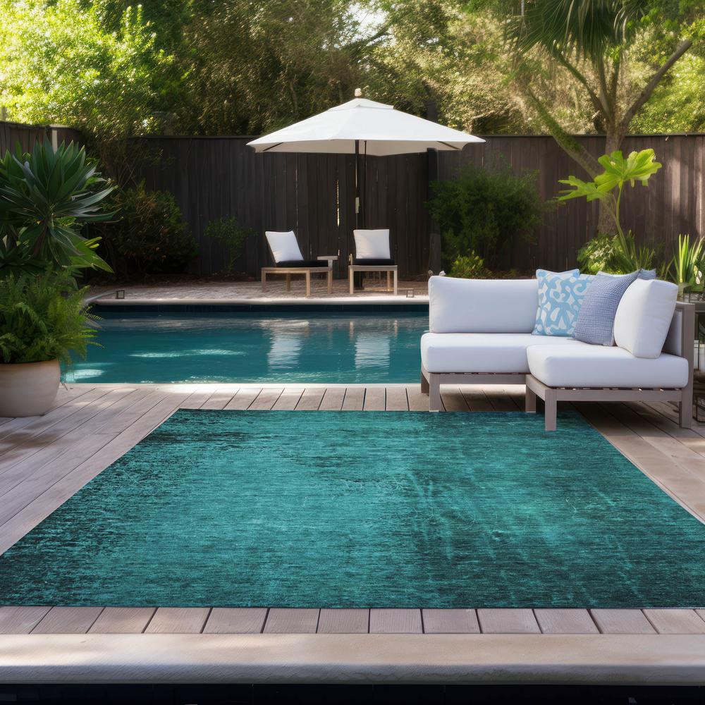 Chantille ACN554 Teal 10' x 14' Rug. Picture 9