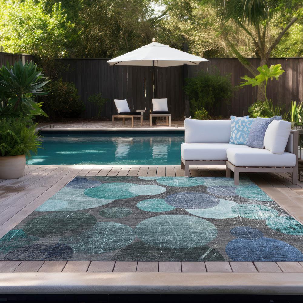 Chantille ACN556 Teal 10' x 14' Rug. Picture 9