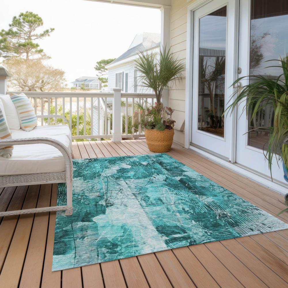 Chantille ACN560 Teal 10' x 14' Rug. Picture 8