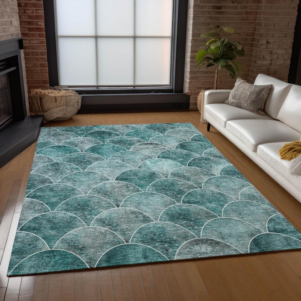 Chantille ACN594 Teal 10' x 14' Rug. Picture 7