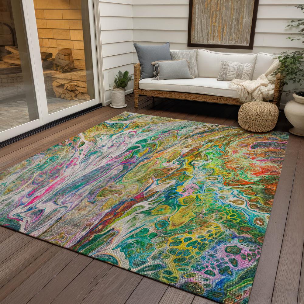 Chantille ACN602 Green 5' x 7'6" Rug. Picture 9