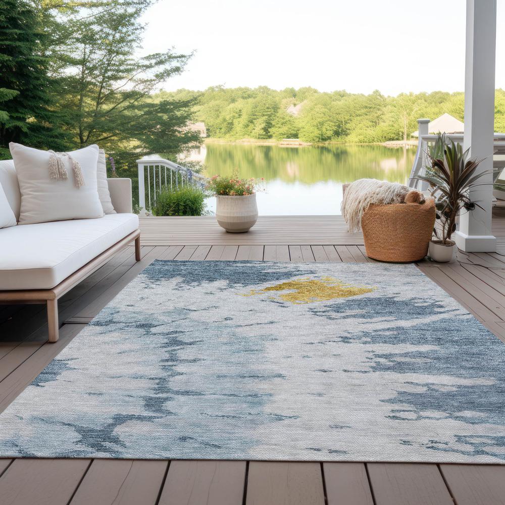Chantille ACN614 Blue 5' x 7'6" Rug. Picture 9