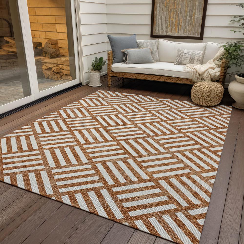 Chantille ACN620 Orange 5' x 7'6" Rug. Picture 9