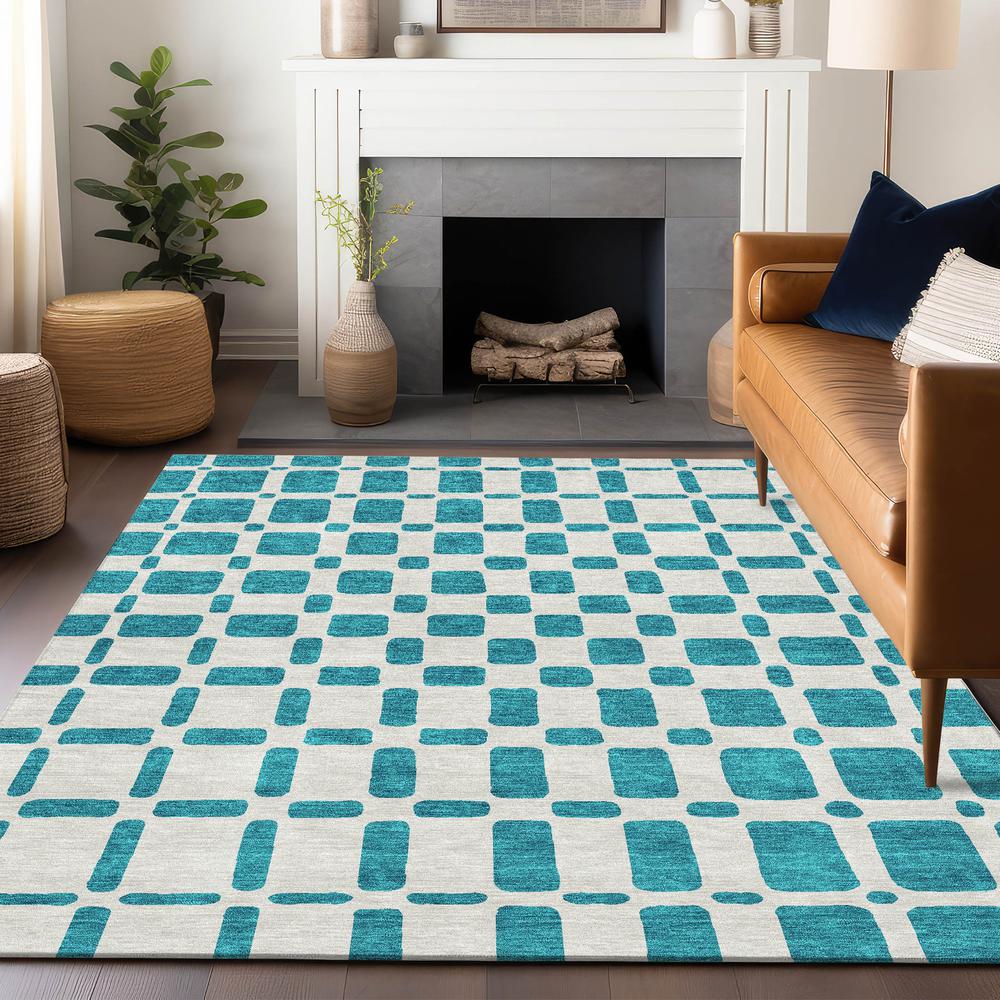 Chantille ACN871 Teal 10' x 14' Rug. Picture 5
