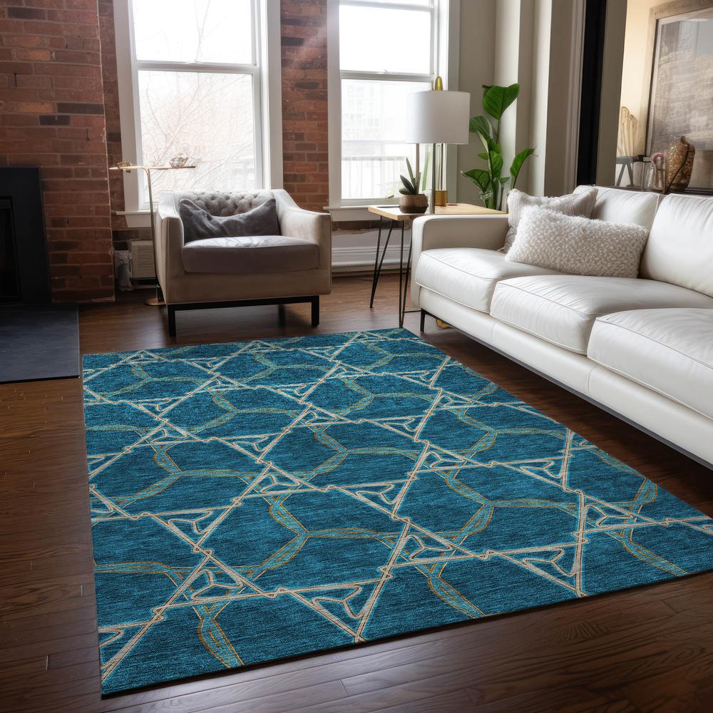 Chantille ACN959 Teal 10' x 14' Rug. Picture 5