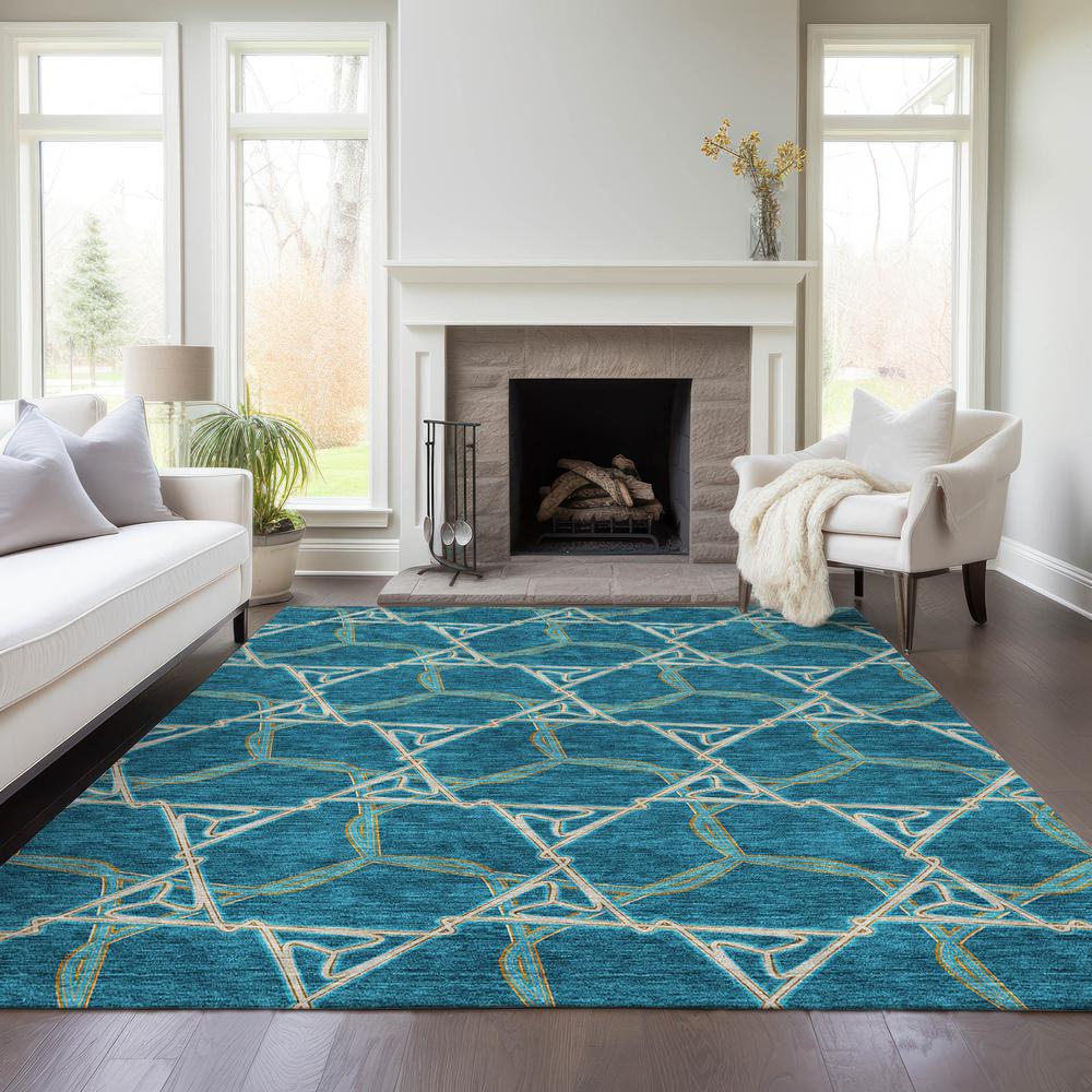 Chantille ACN959 Teal 10' x 14' Rug. Picture 6