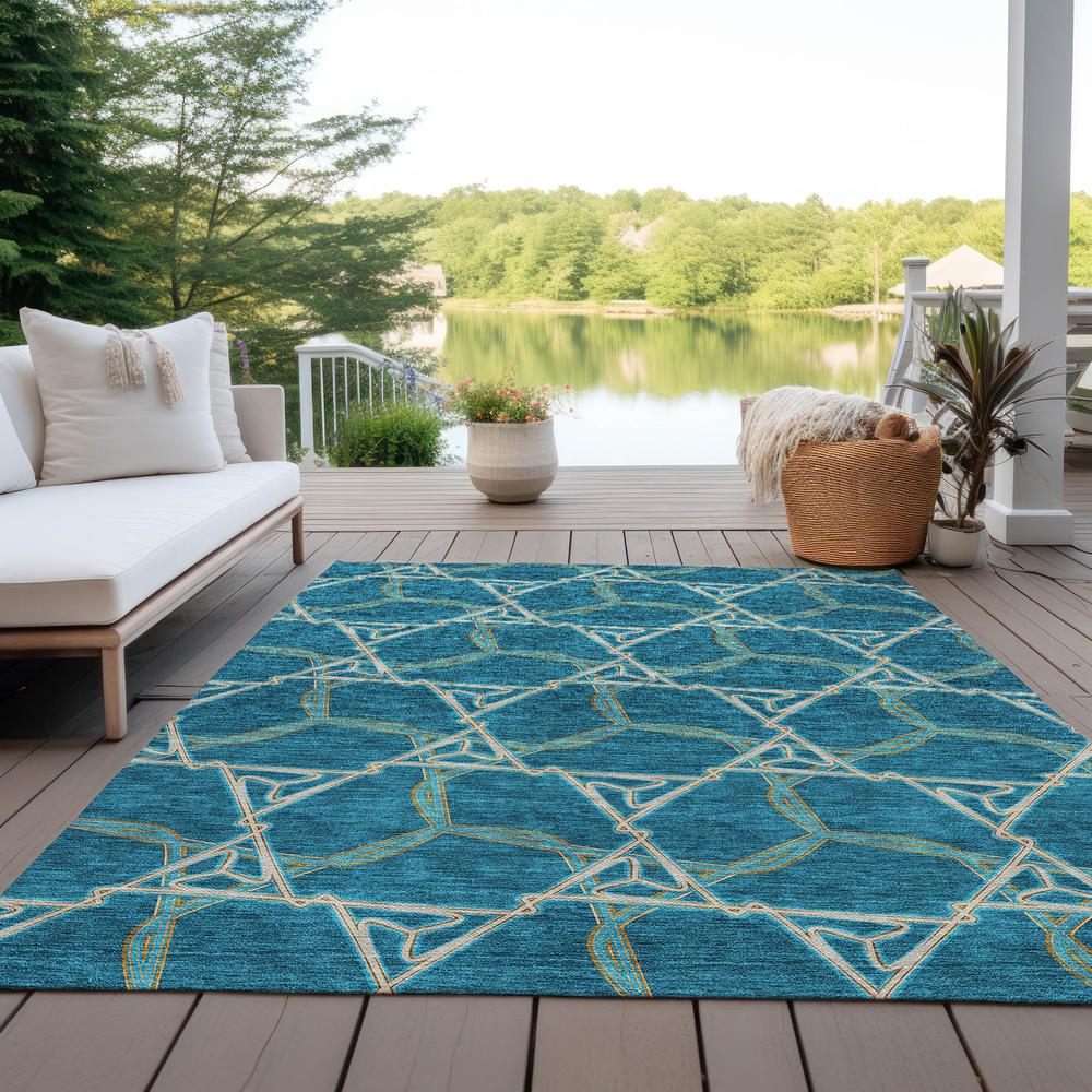 Chantille ACN959 Teal 10' x 14' Rug. Picture 8