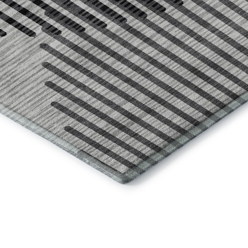 Premium Machine Washable Mayfield AMF1001 Gray 8' x 8' Round Rug. Picture 3