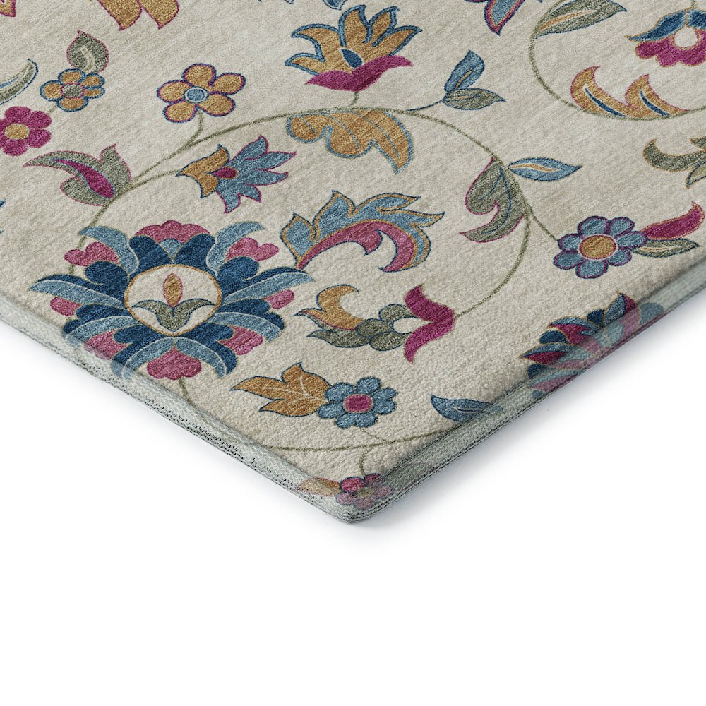 Premium Machine Washable Mayfield AMF1006 Linen 8' x 8' Round Rug. Picture 3
