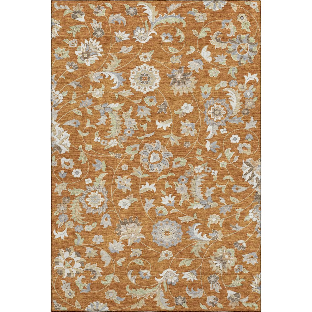 Premium Machine Washable Mayfield AMF1006 Paprika 10' x 14' Rug. Picture 1