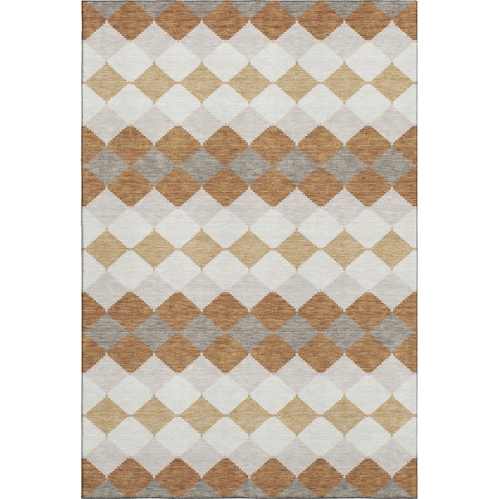 Premium Machine Washable Mayfield AMF1007 Copper 10' x 14' Rug. Picture 1