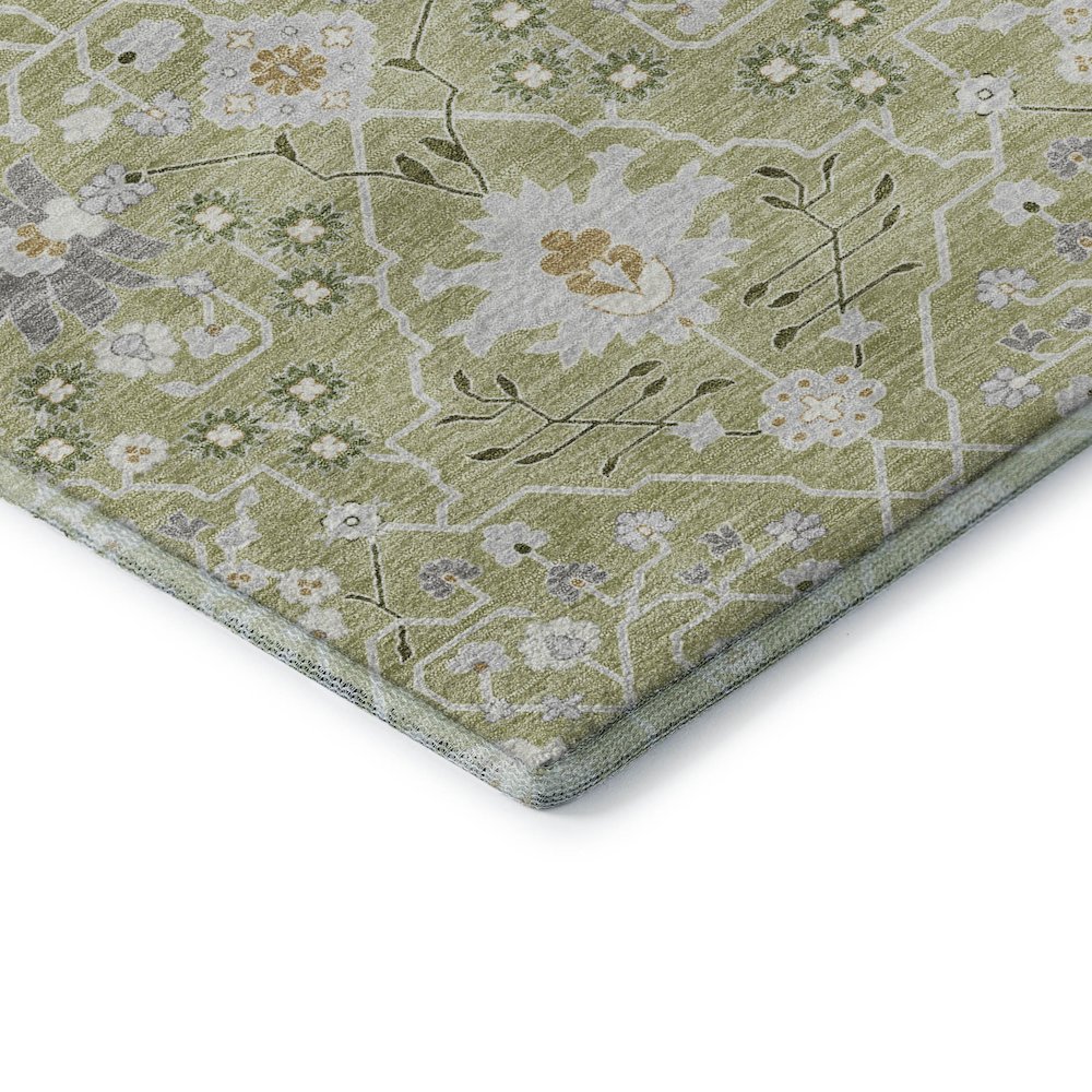 Premium Machine Washable Mayfield AMF1009 Aloe 8' x 8' Round Rug. Picture 3