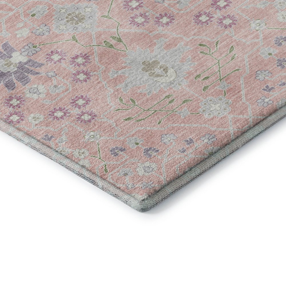 Premium Machine Washable Mayfield AMF1009 Pink 8' x 8' Round Rug. Picture 3