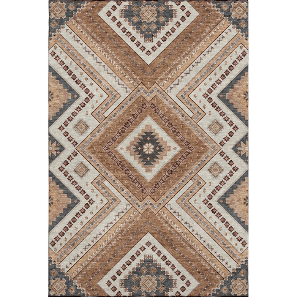 Premium Machine Washable Mayfield AMF1010 Copper 10' x 14' Rug. Picture 1