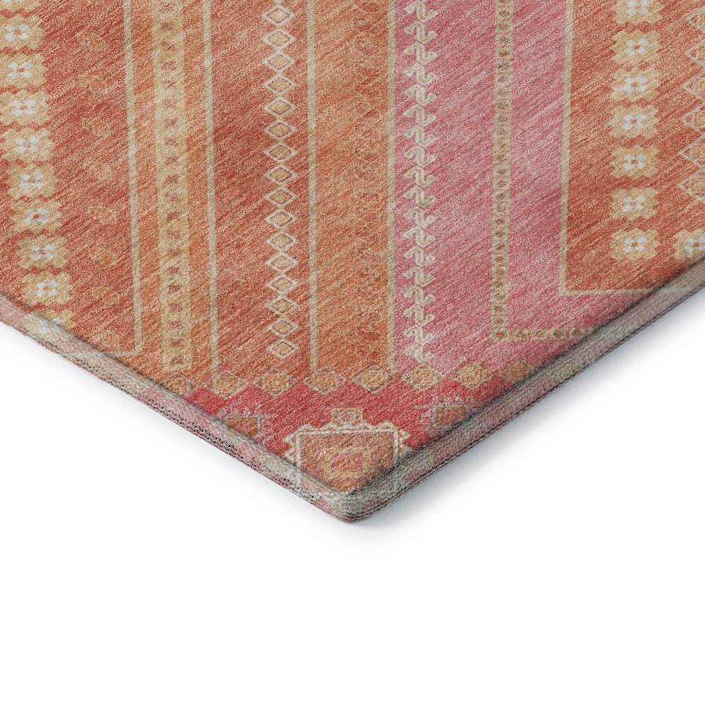 Premium Machine Washable Mayfield AMF1010 Coral 8' x 8' Round Rug. Picture 3