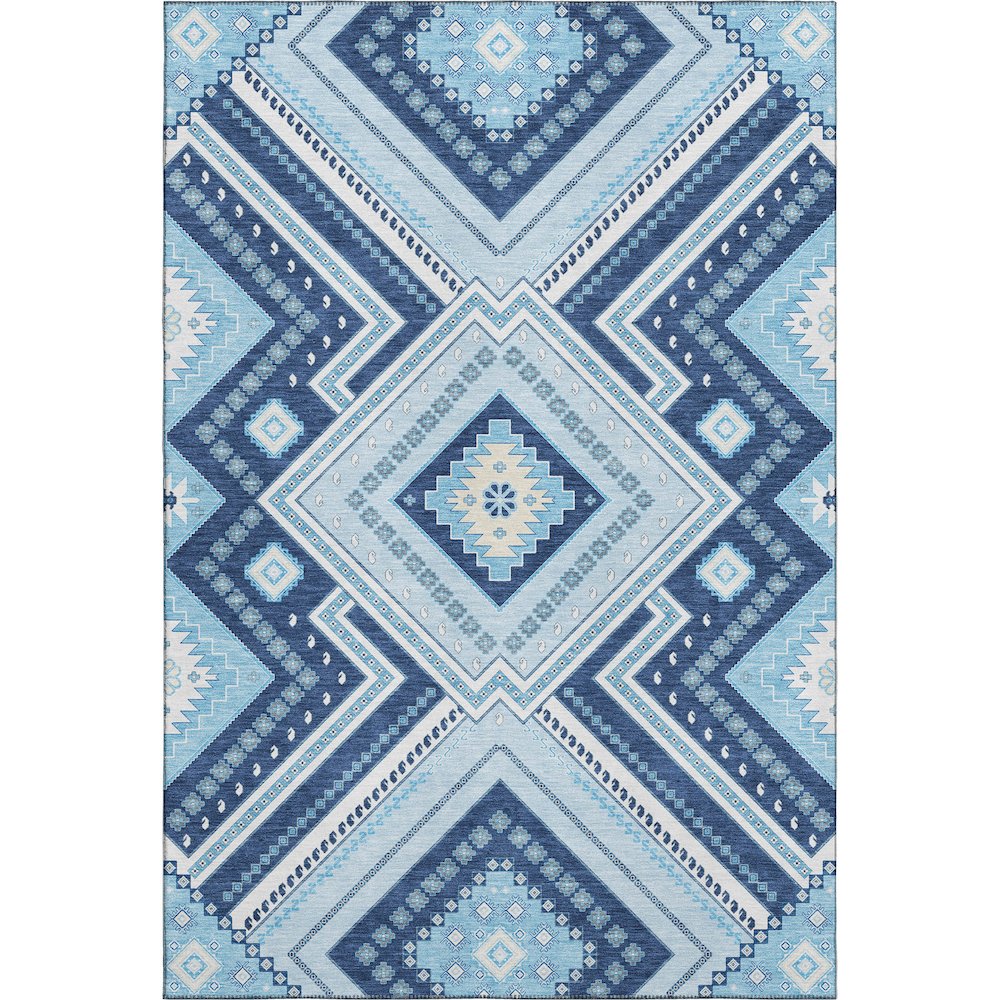 Premium Machine Washable Mayfield AMF1010 Navy 10' x 14' Rug. Picture 1
