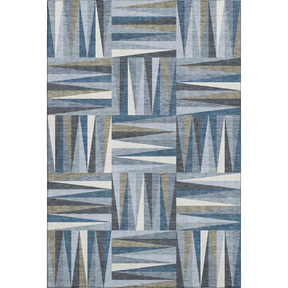 Premium Machine Washable Mayfield AMF1012 Denim 10' x 14' Rug. Picture 1