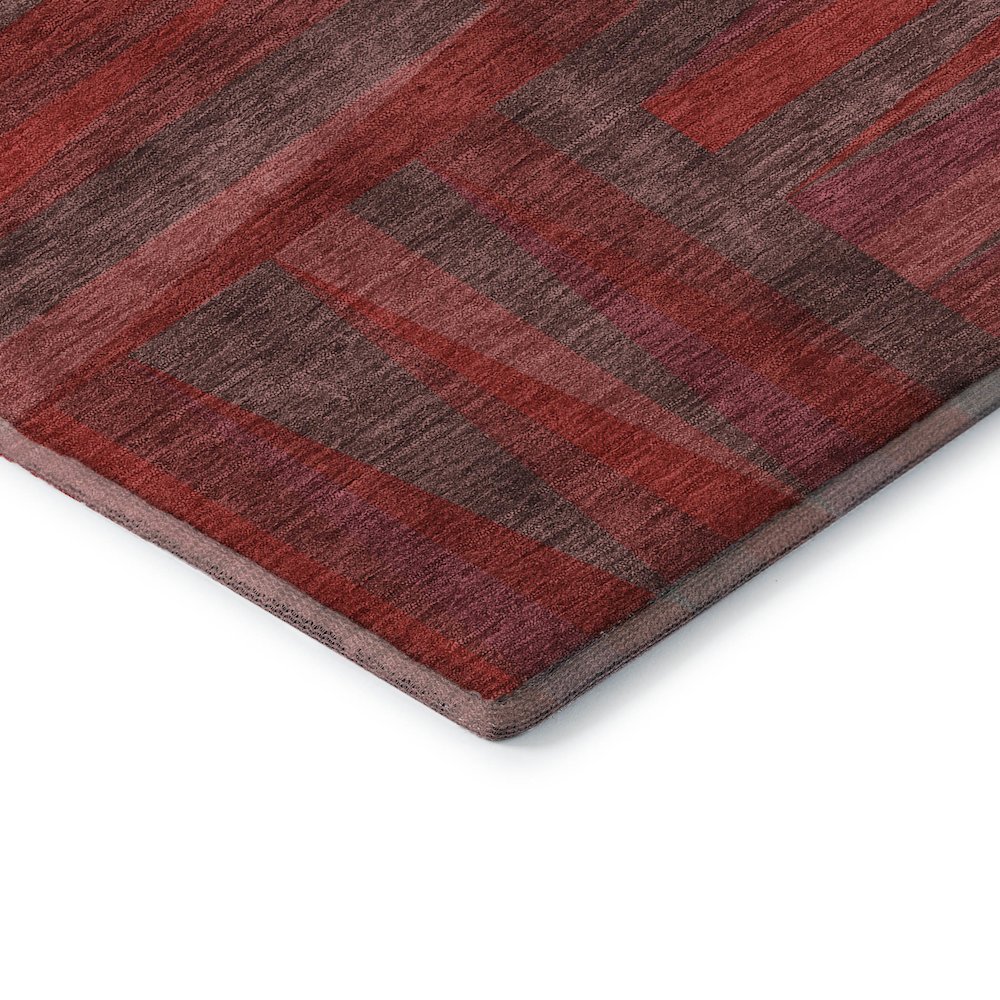 Premium Machine Washable Mayfield AMF1012 Red 8' x 8' Round Rug. Picture 3