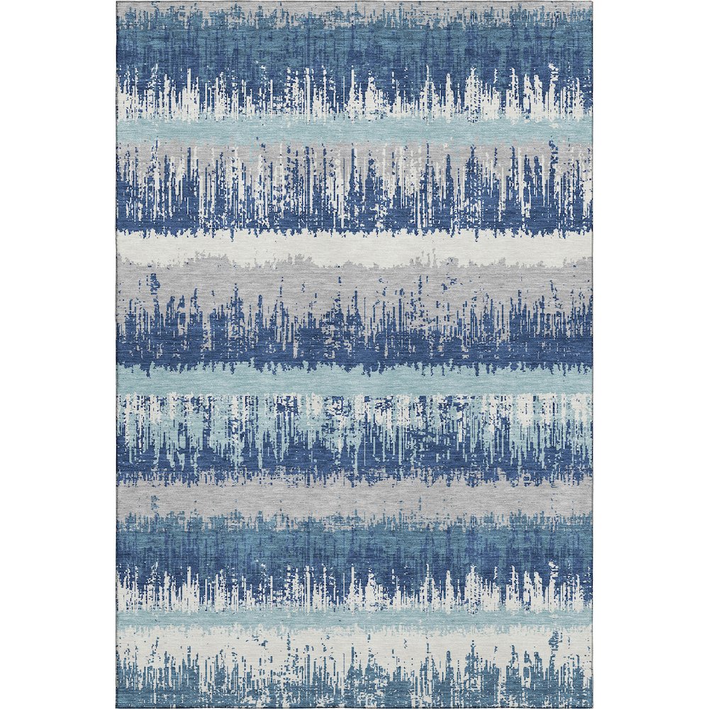 Premium Machine Washable Mayfield AMF1013 Blue 10' x 14' Rug. Picture 1