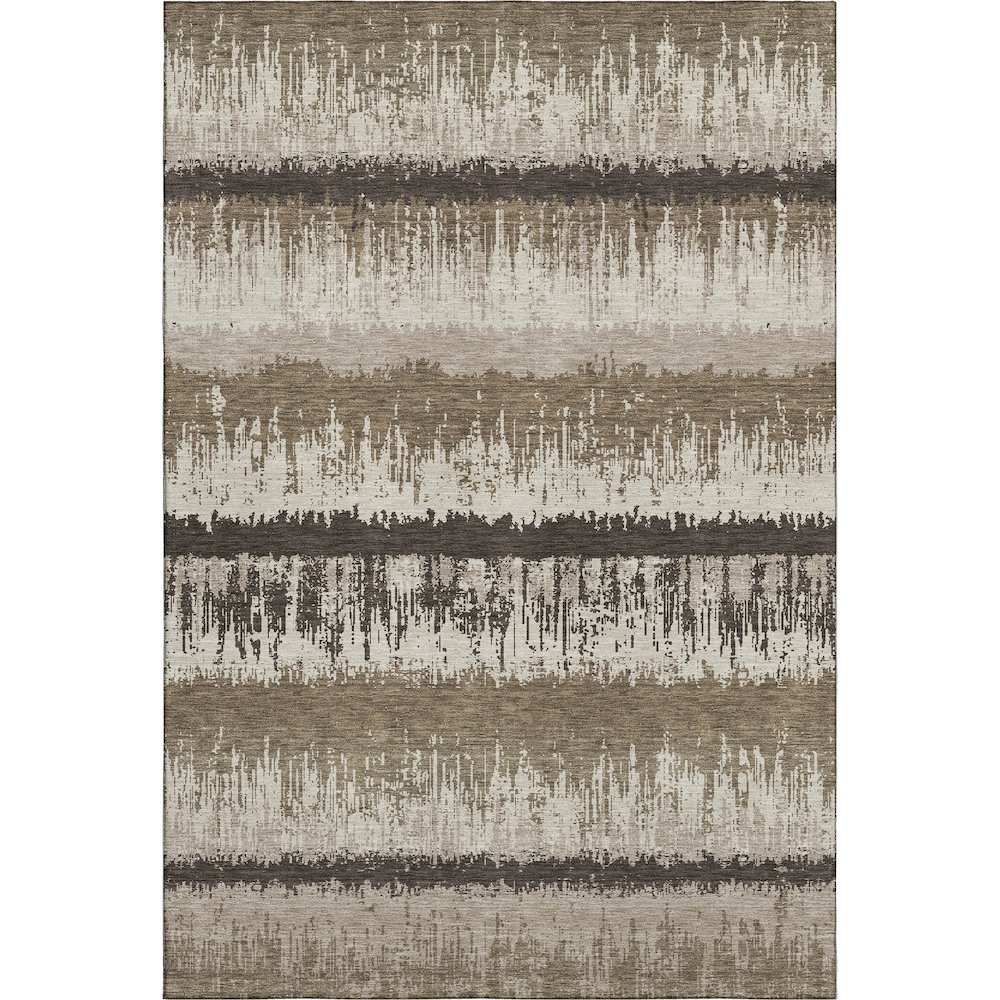 Premium Machine Washable Mayfield AMF1013 Brown 10' x 14' Rug. Picture 1