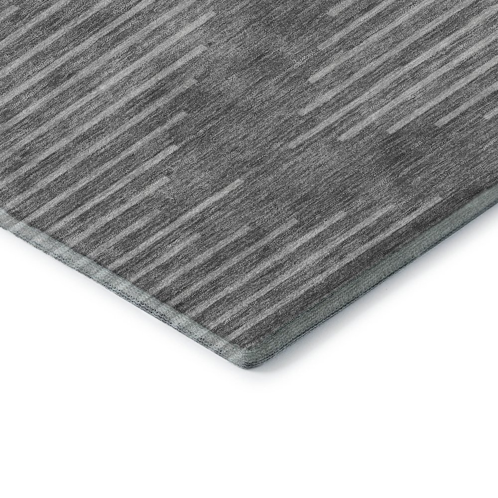 Premium Machine Washable Mayfield AMF1016 Charcoal 8' x 8' Round Rug. Picture 3