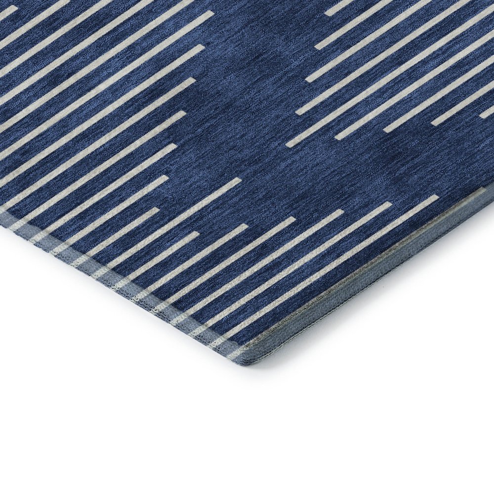 Premium Machine Washable Mayfield AMF1016 Navy 8' x 8' Round Rug. Picture 3