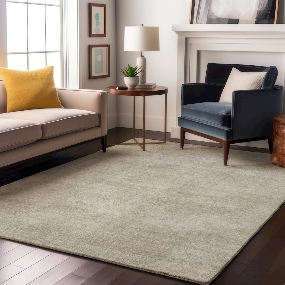 Premium Machine Washable Mayfield AMF1018 Beige 10' x 14' Rug. Picture 5