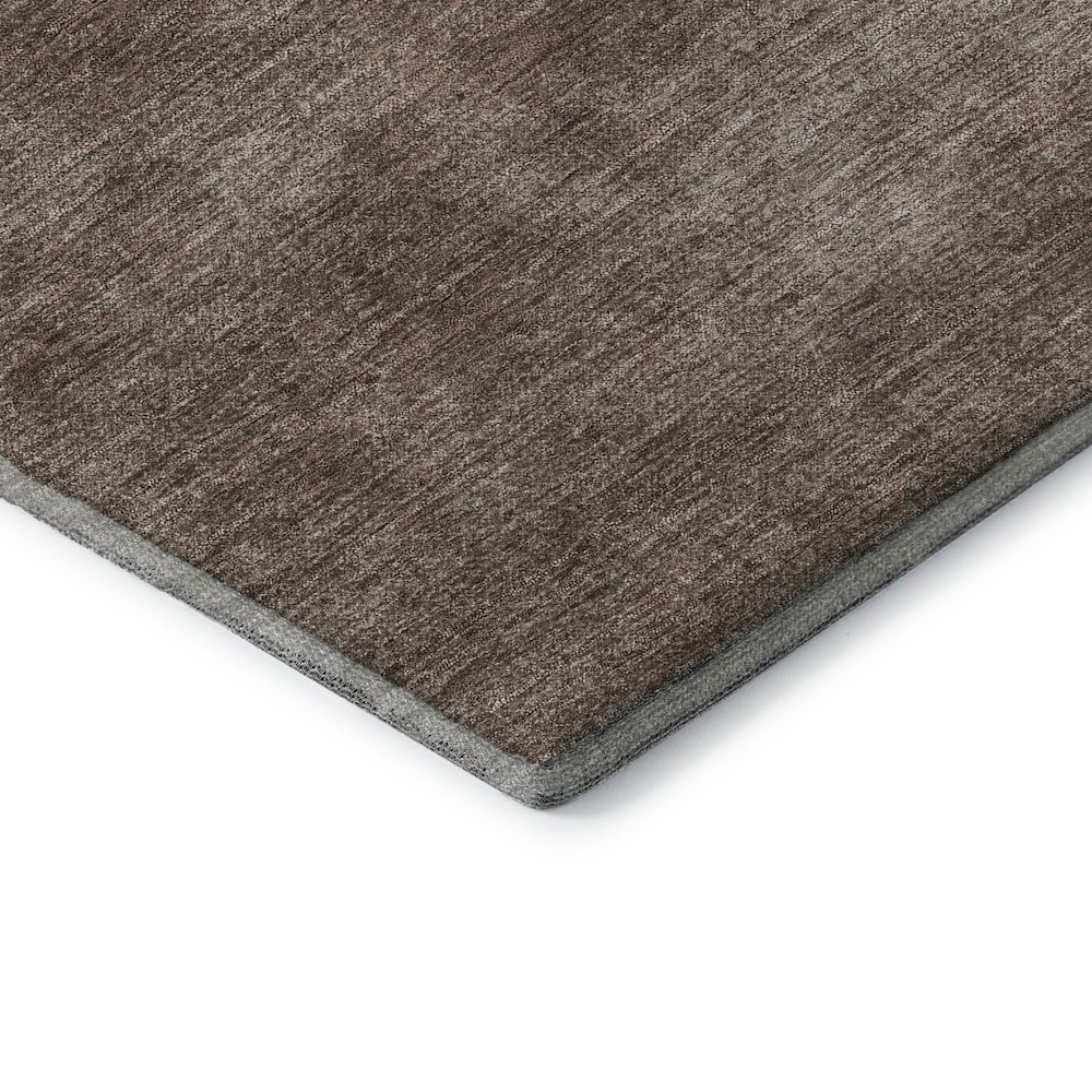 Premium Machine Washable Mayfield AMF1018 Brown 8' x 8' Round Rug. Picture 3