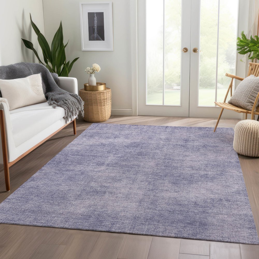 Premium Machine Washable Mayfield AMF1018 Purple 10' x 14' Rug. Picture 6