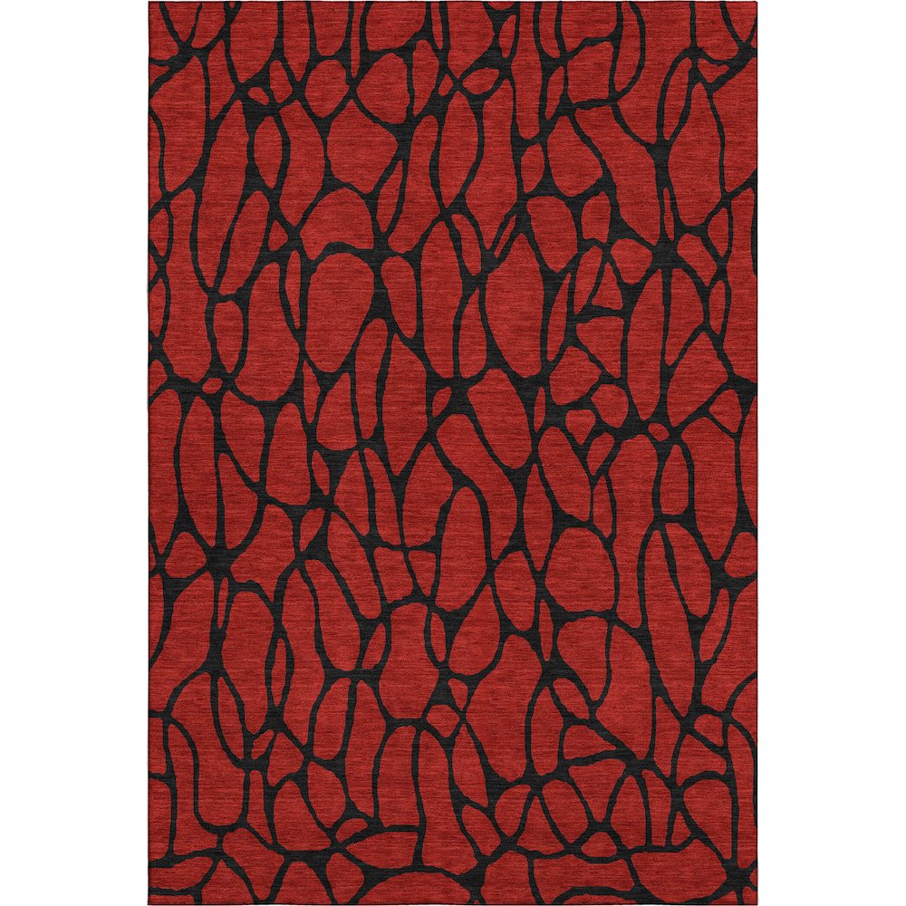 Premium Machine Washable Mayfield AMF1023 Red 10' x 14' Rug. Picture 1