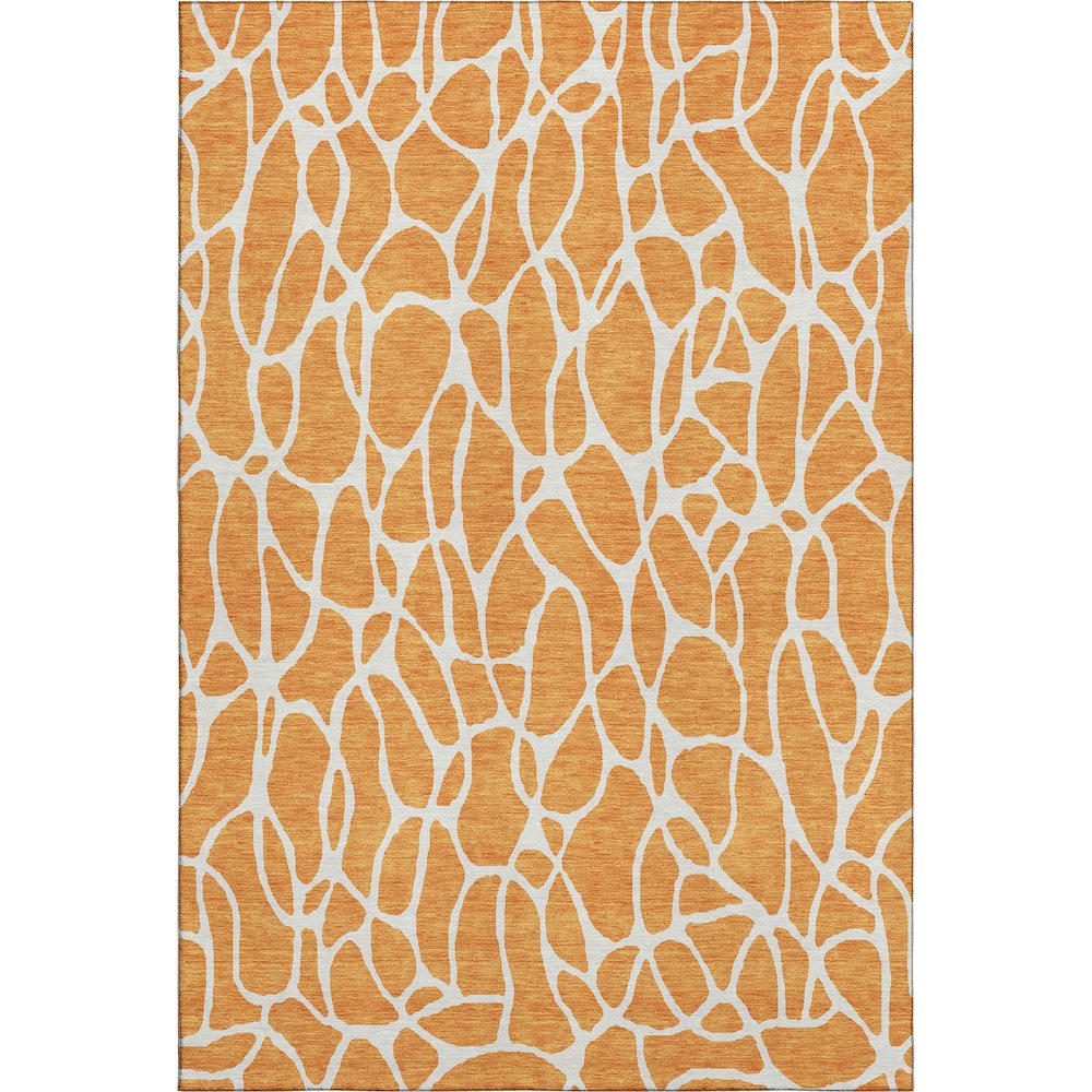 Premium Machine Washable Mayfield AMF1024 Orange 10' x 14' Rug. Picture 1