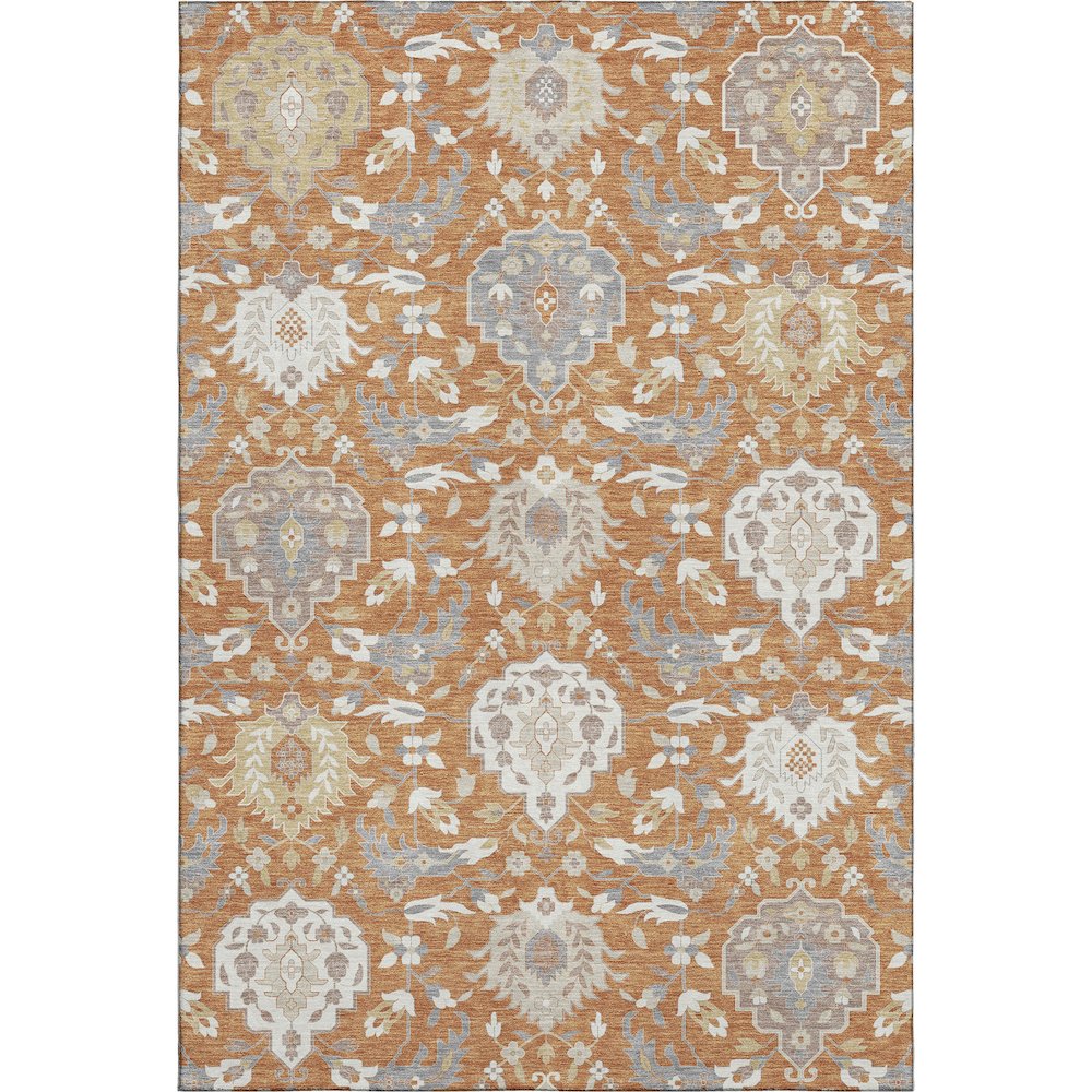 Premium Machine Washable Mayfield AMF1026 Copper 10' x 14' Rug. Picture 1