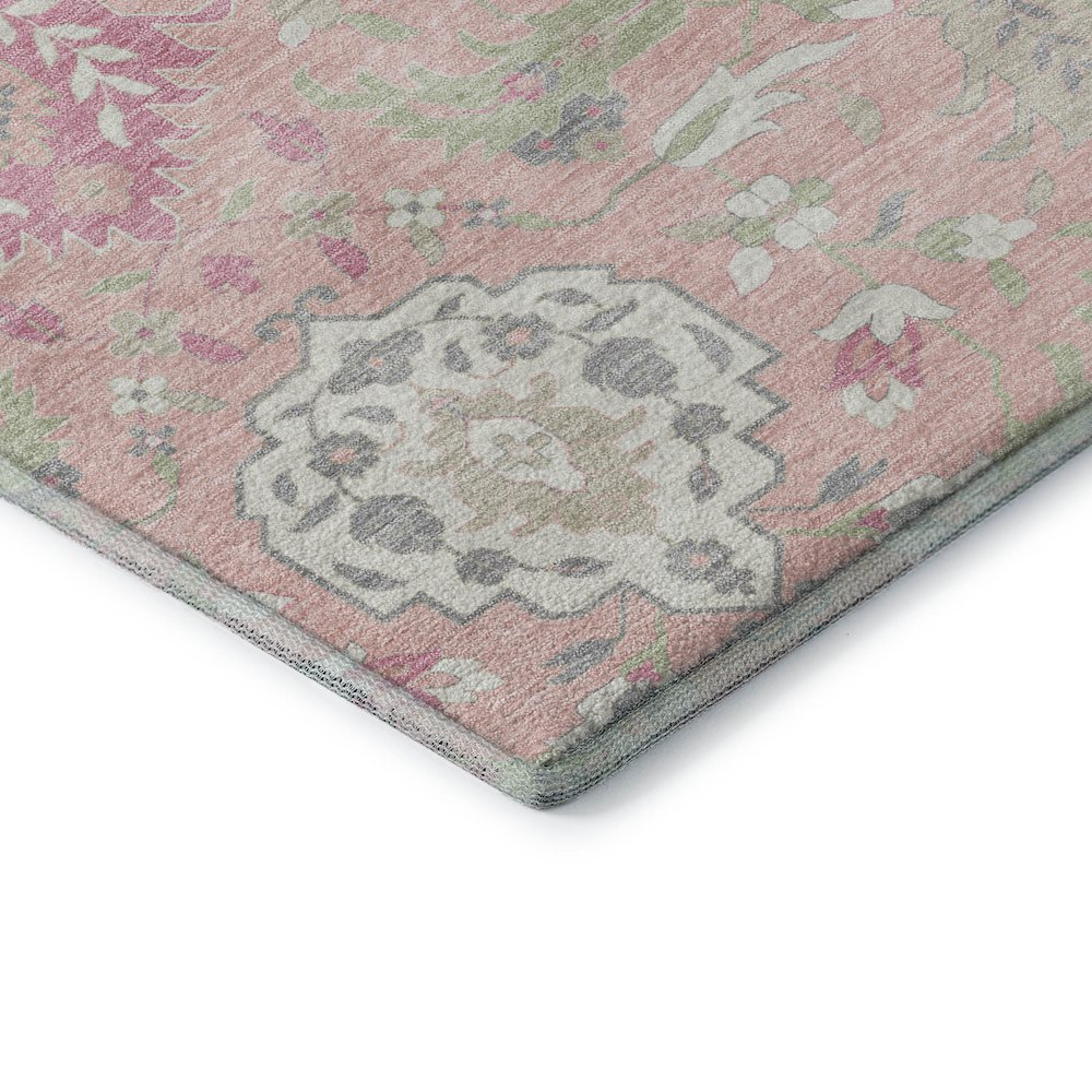 Premium Machine Washable Mayfield AMF1026 Pink 8' x 8' Round Rug. Picture 3