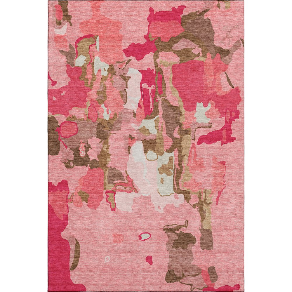 Premium Machine Washable Mayfield AMF1028 Coral 10' x 14' Rug. Picture 1