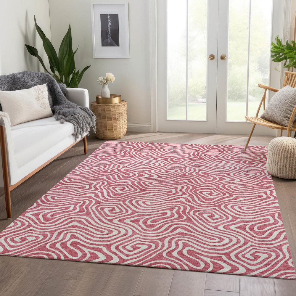 Premium Machine Washable Mayfield AMF1030 Blush 10' x 14' Rug. Picture 6