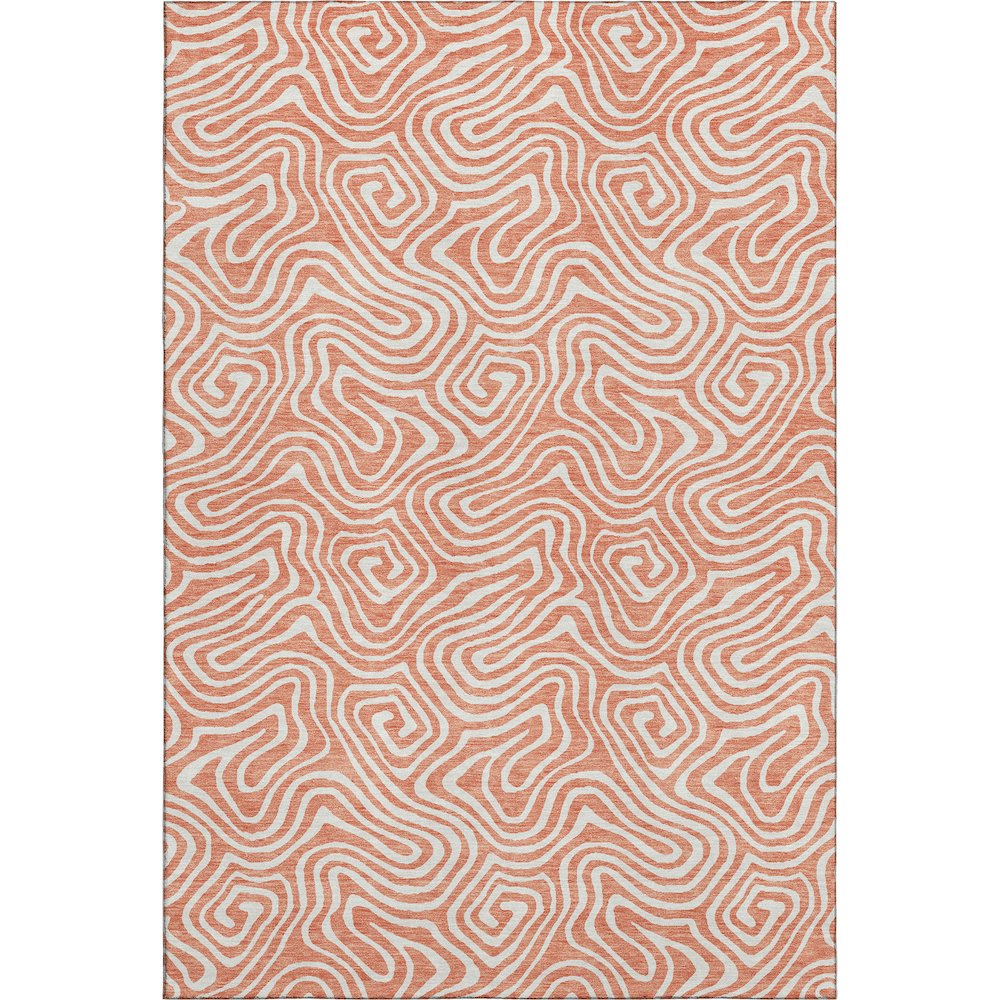 Premium Machine Washable Mayfield AMF1030 Salmon 10' x 14' Rug. Picture 1