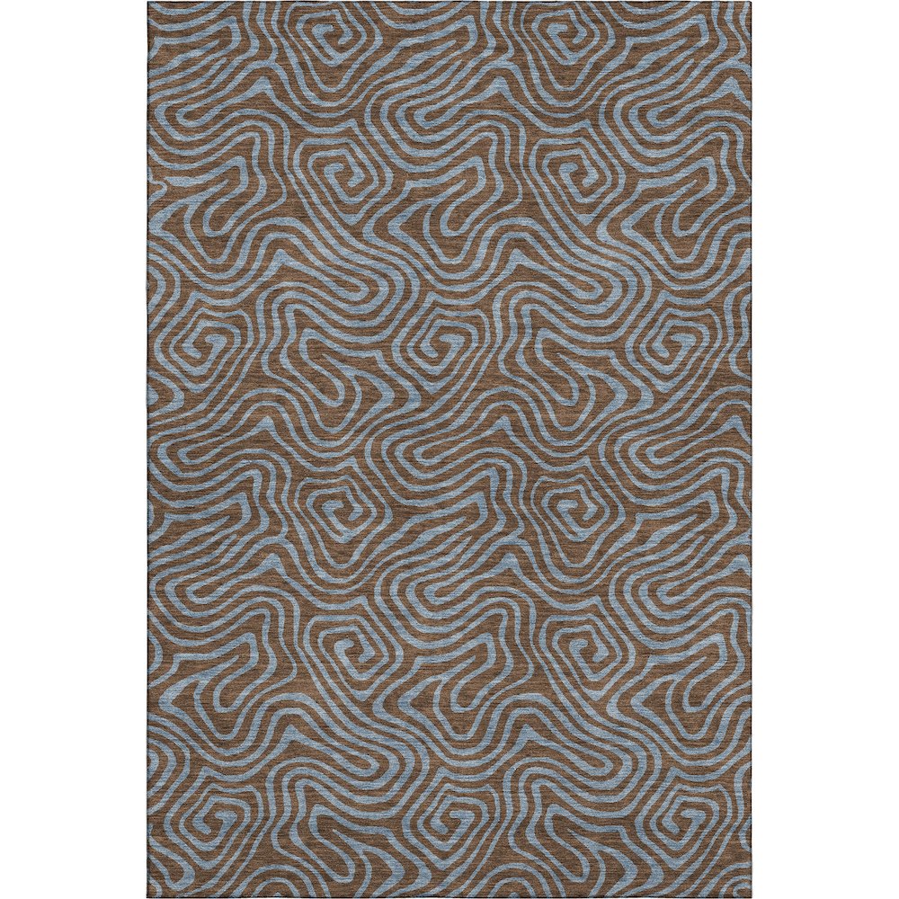 Premium Machine Washable Mayfield AMF1031 Brown 10' x 14' Rug. Picture 1